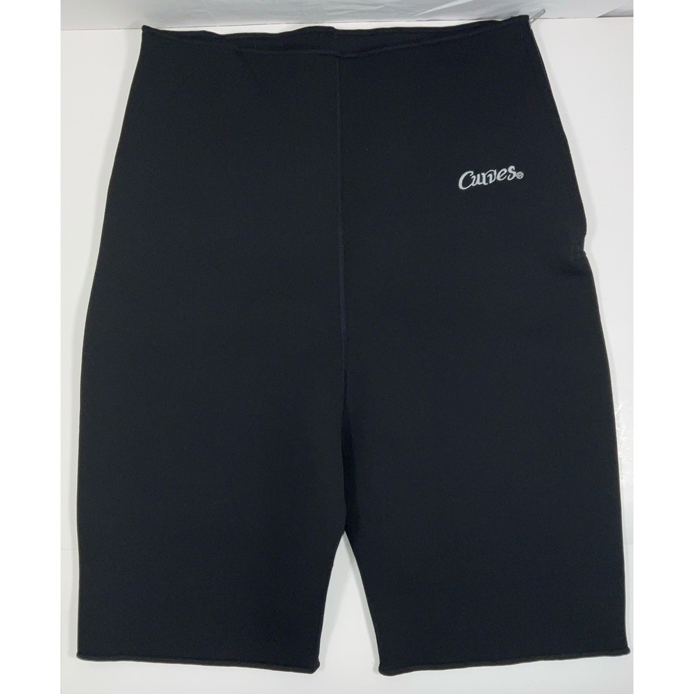 NWOT Curves Neoprene High Waist Trimming Workout Shorts - Black‎ - Plus 1X